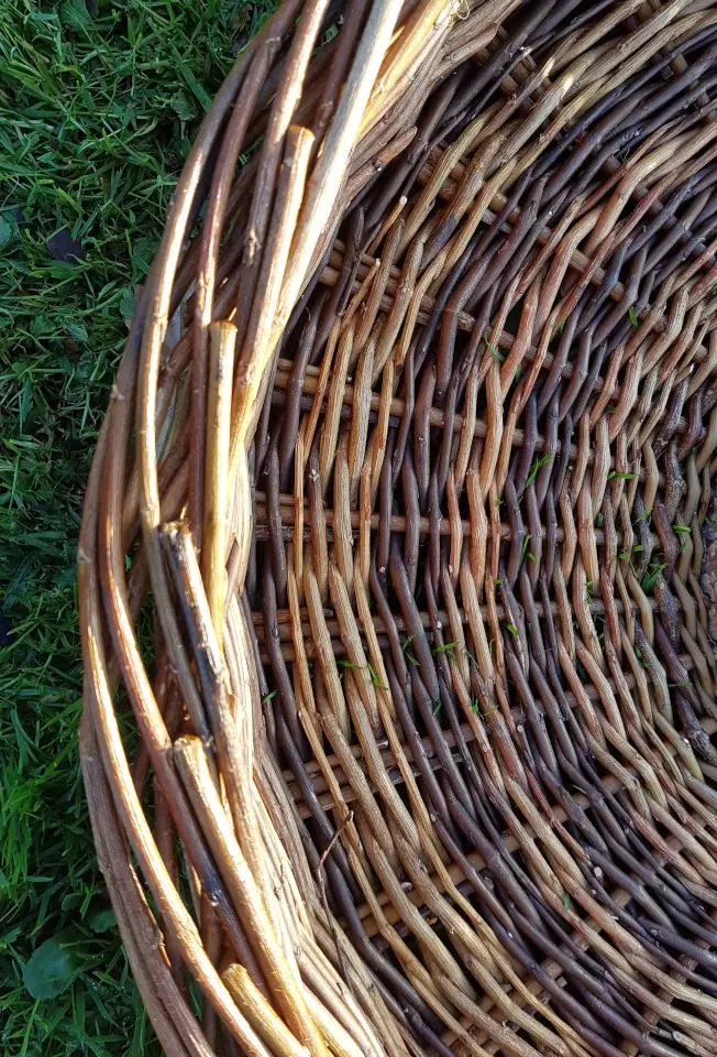 Close-up detail of woven willow