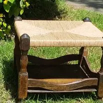 Woven willow seating outdoors