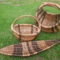 Willow garden trug and baskets on grass
