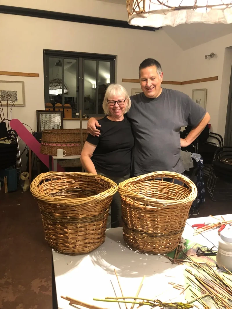 Happy log basket weavers